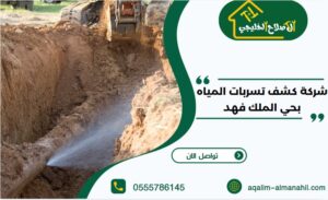 شركة كشف تسربات المياه بحي الملك فهد