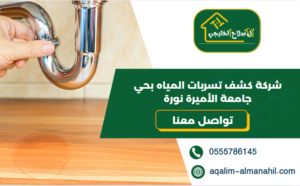 شركة كشف تسربات المياه بحي جامعة الأميرة نورة